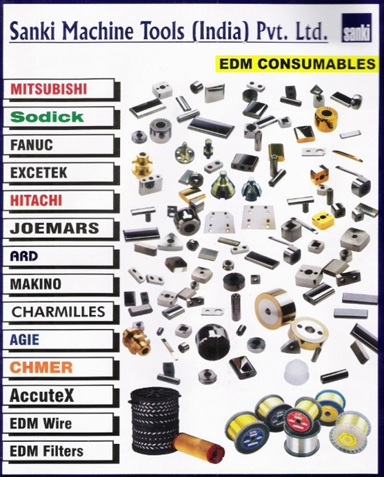 We supply all kinds of EDM CONSUMABLES like Diamond Guide, Nozzles, Carbide contacts, Wire Cut Cables, Graphite plate etc. for SODICK, MAKINO, CHARMILLS, ACCUTEX, FANUC, CHMER, ELECTRONICA etc.